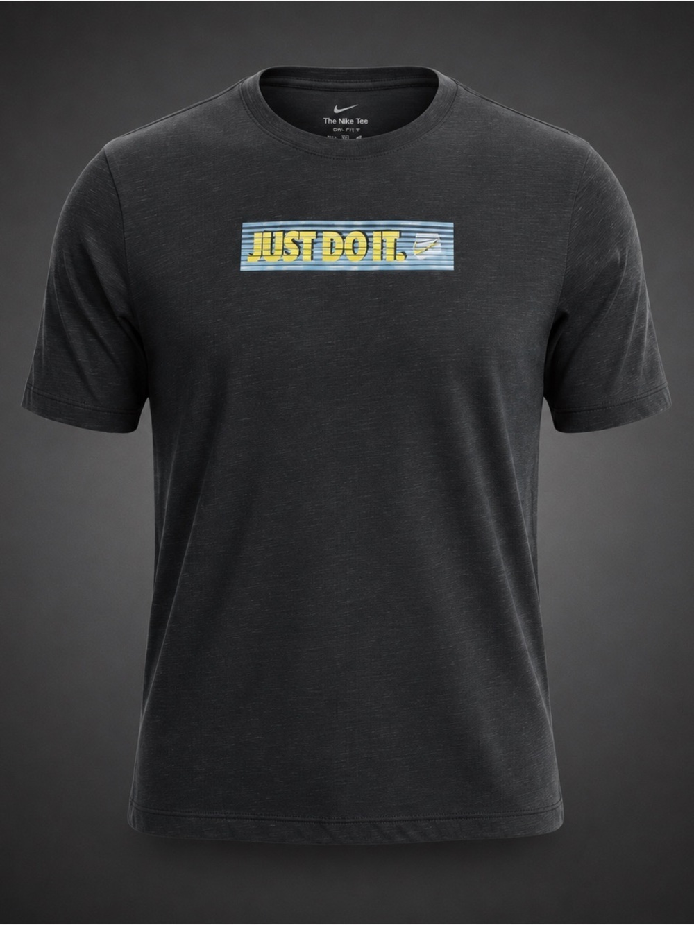 Nike Dri-FIT Just Do It Graphic Tee Men’s XXL Black Charcoal Athletic Shirt